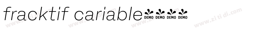 fracktif cariable字体转换